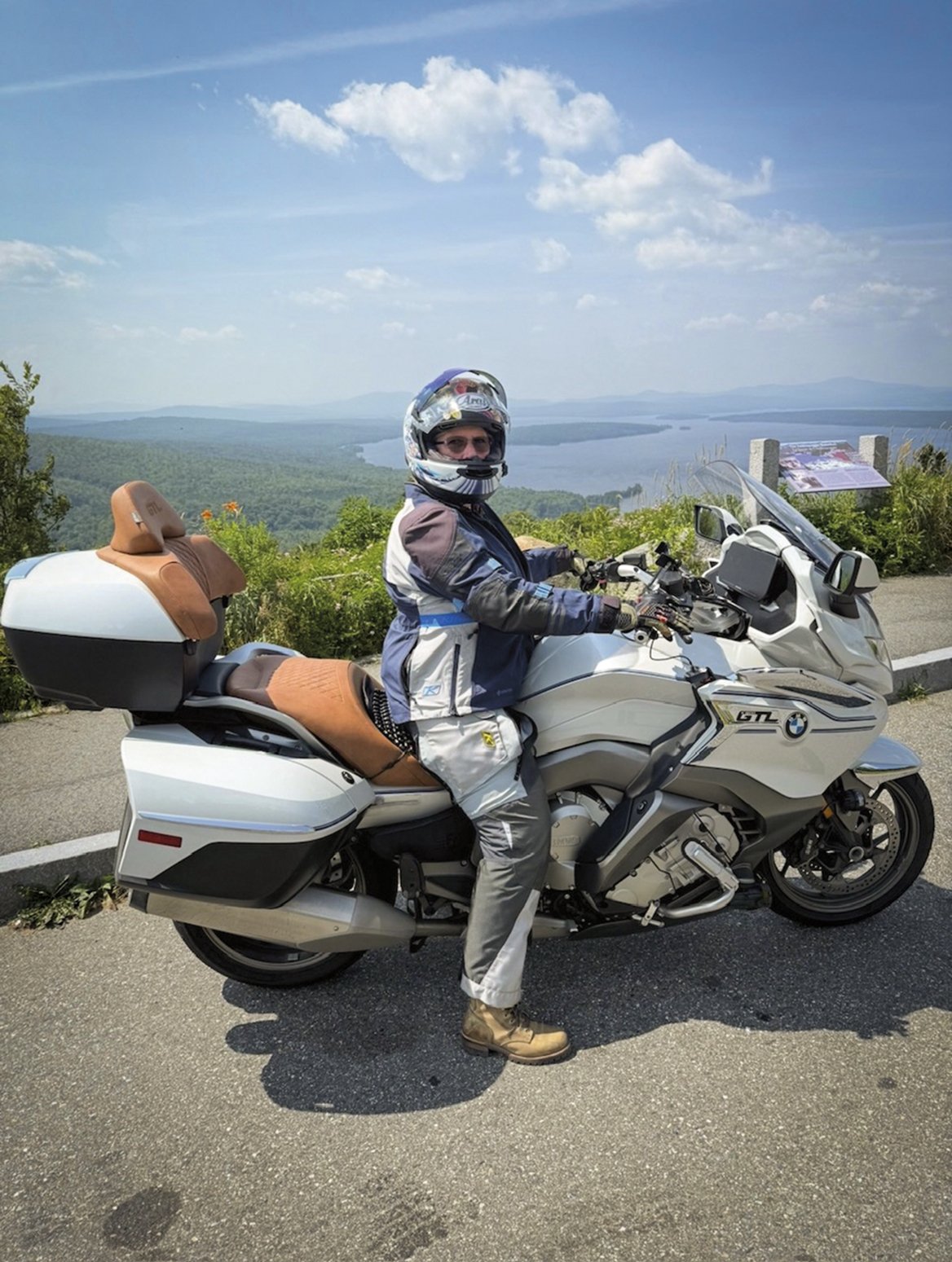 Jane Bixby on a motorcycle adventure