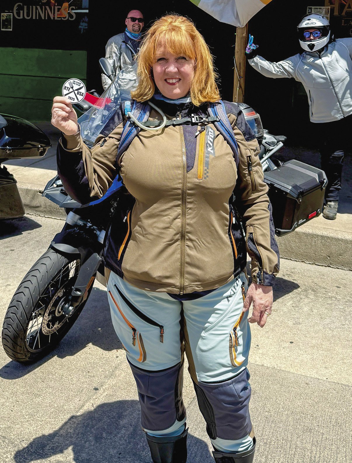 Jennifer Ott on a motorcycle adventure