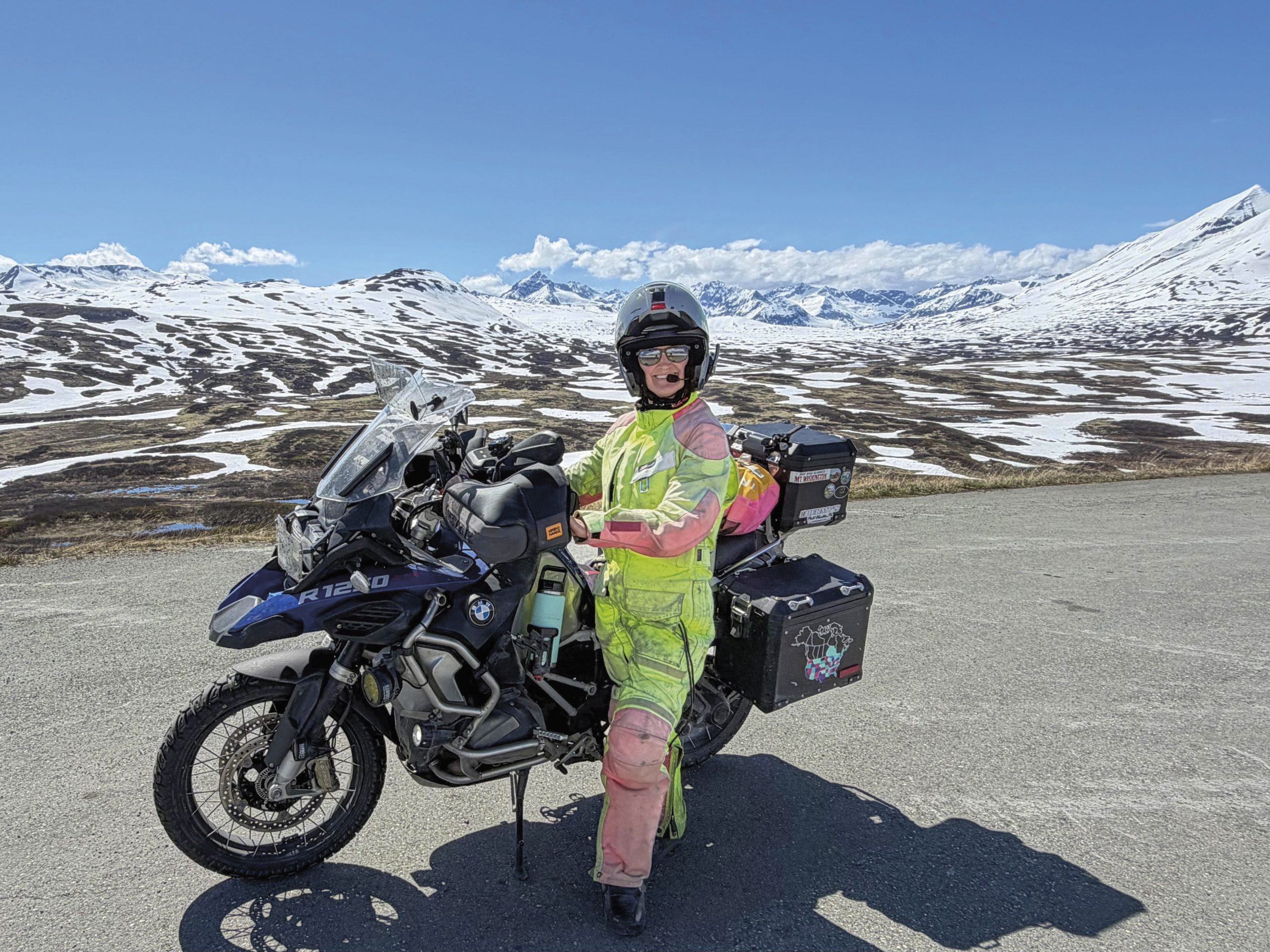 Kerri Lundy on a motorcycle adventure